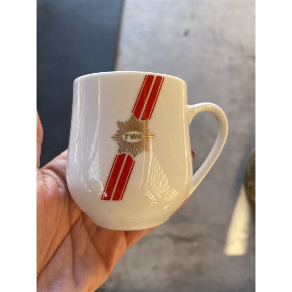 TWA Trans World Airlines First Class Ambassador Tea Coffee Demi Cup Rego JAPAN